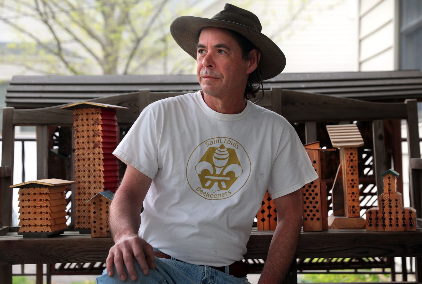Native beekeeper makes houses, keeps bees at home